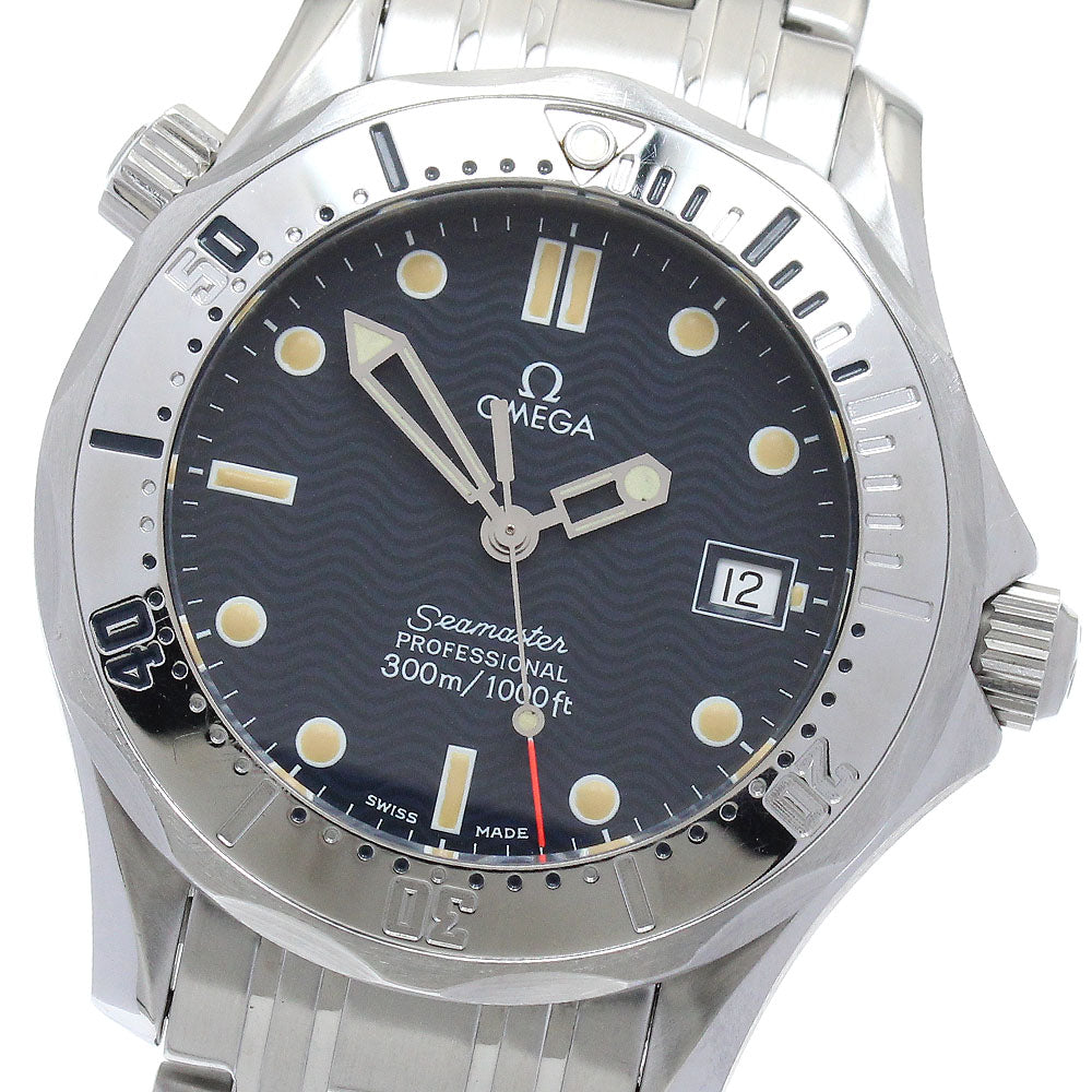 OMEGA Seamaster300 2562.80 Date Navy Dial Quartz Boy's Watch_877244