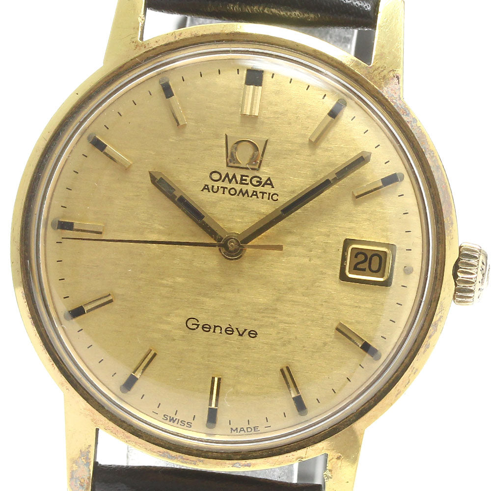 OMEGA Geneve 166.070 Date Cal.565 Gold Dial Automatic Men's Watch_877248