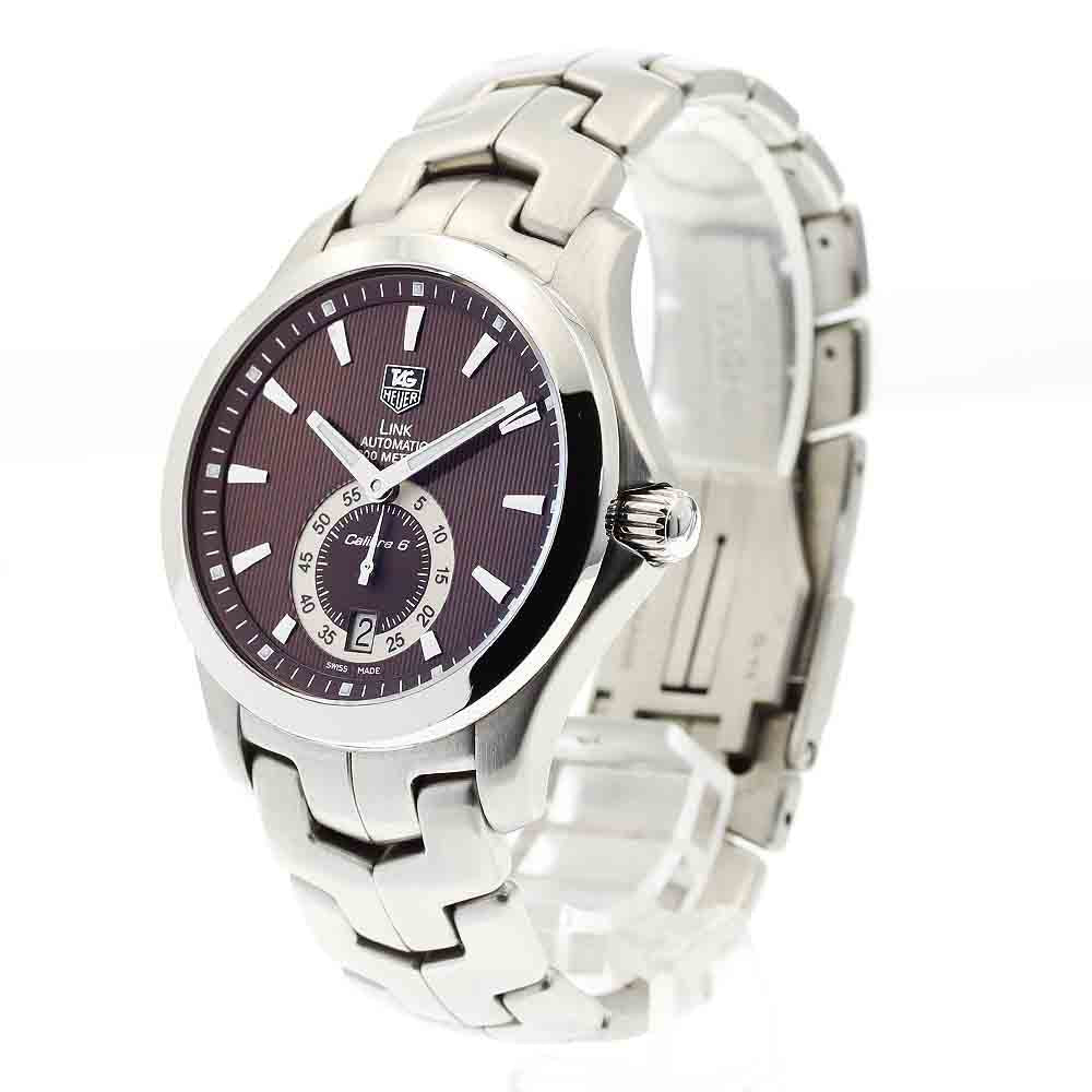 TAG HEUER Link Caliber 6 WJF211C Date Brown Dial Automatic Men's Watch_877253