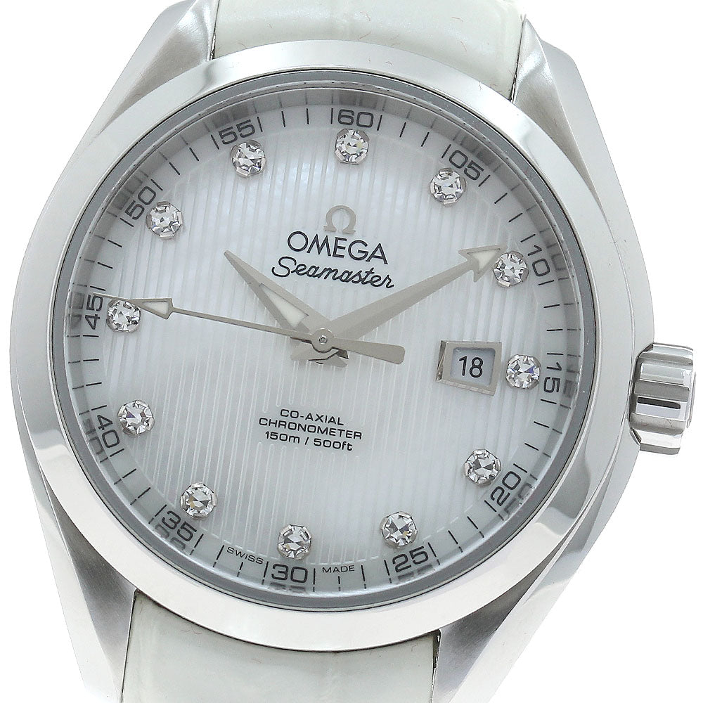 OMEGA Seamaster Aqua Terra 231.13.34.20.55.001 Co-Axial 12P Diamond White shell Dial Automatic Ladies Watch_877275