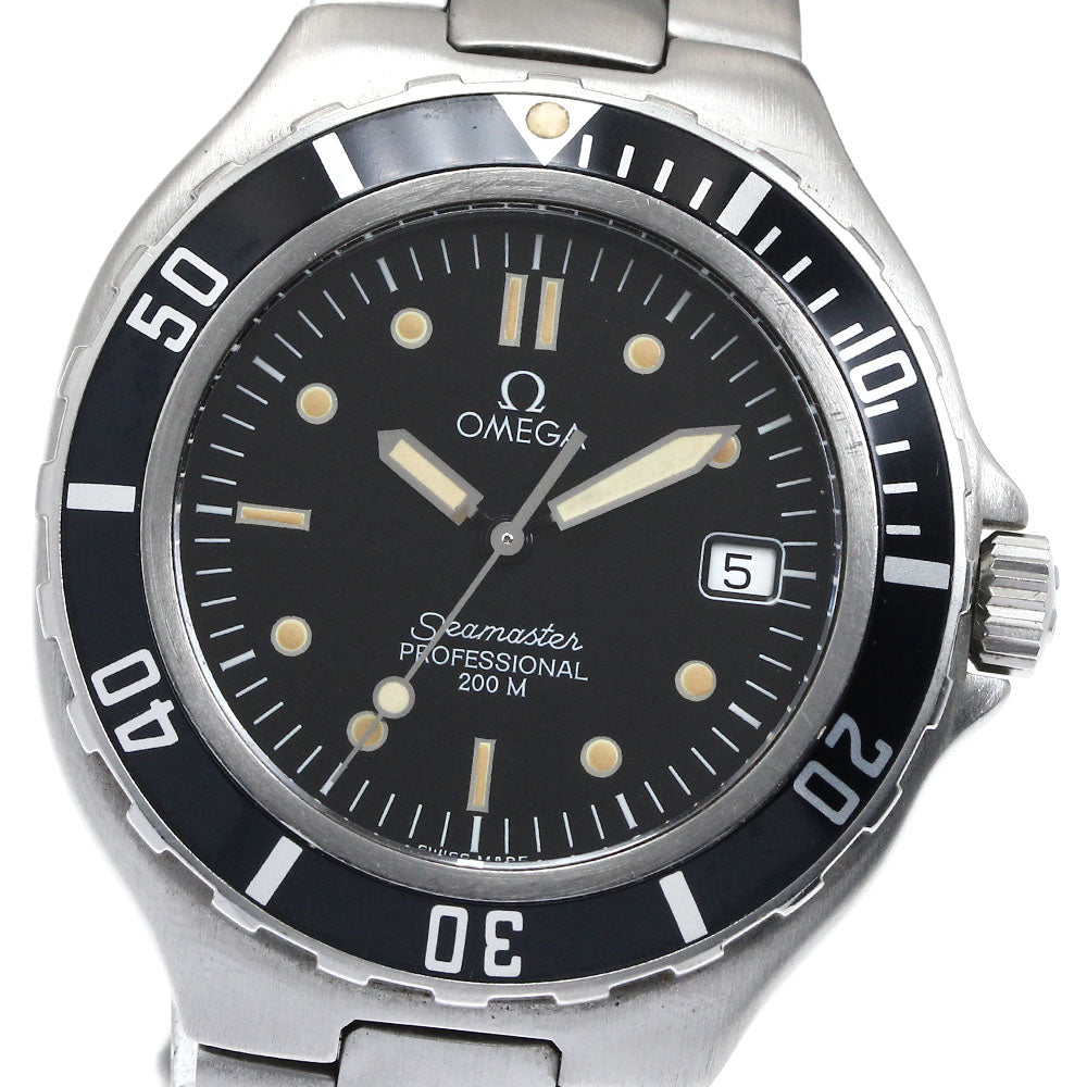 OMEGA Seamaster200 Date black Dial Quartz Men's Watch_877299
