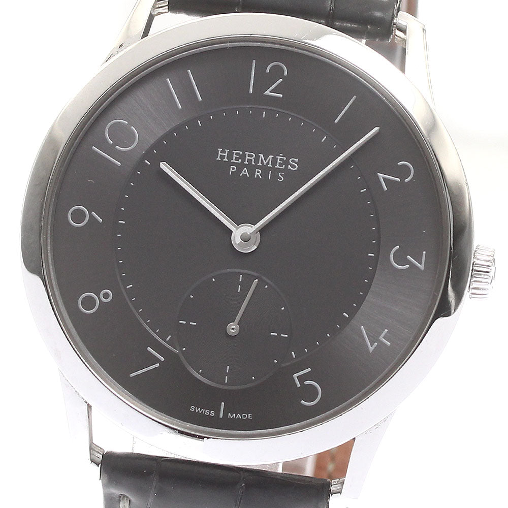 HERMES Slim du Hermes CA2.810 Small seconds gray Dial Automatic Men's Watch_877303