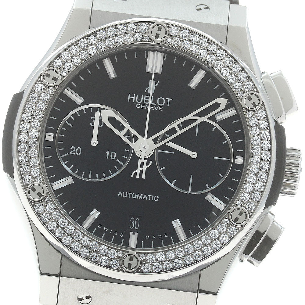 HUBLOT Classic fusion 521.NX.1170.LR.1104 Date chronograph diamond bezel black Dial Automatic Men's Watch_877345