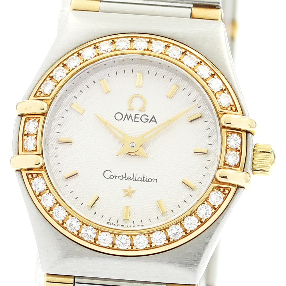 OMEGA Constellation 1377.30 diamond bezel half bar Quartz Ladies Watch_877370