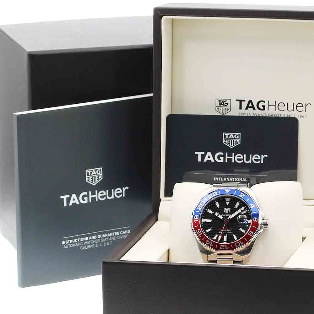 TAG HEUER Aqua racer WAY201F GMT black Dial Automatic Men's Watch_877376