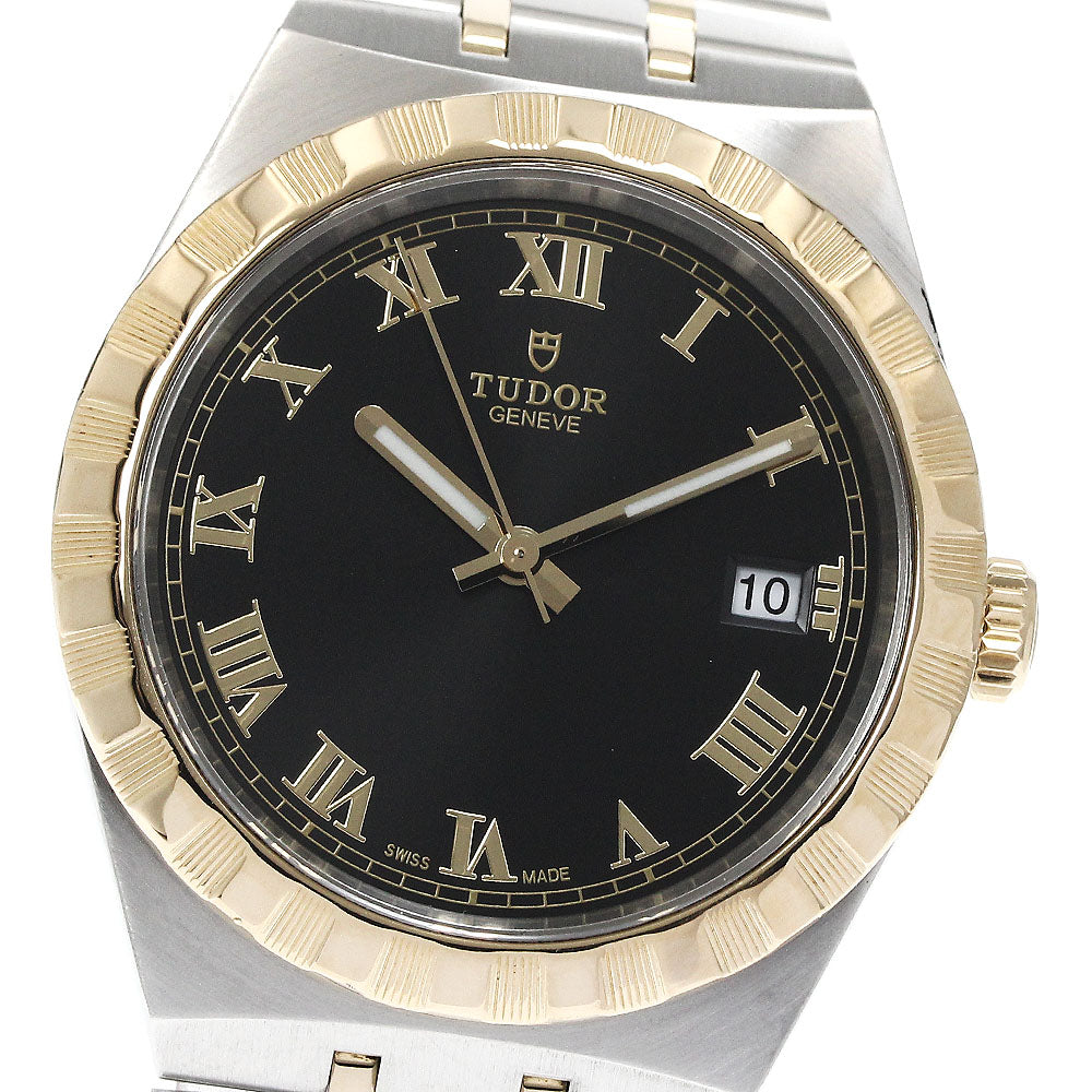 TUDOR Royal 28503 Date YG2 tone Black Dial Automatic Men's Watch_877402
