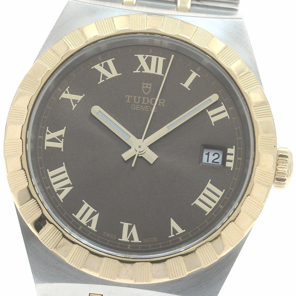 TUDOR Royal 28503 Date YG2 tone Brown Dial Automatic Men's Watch_877403