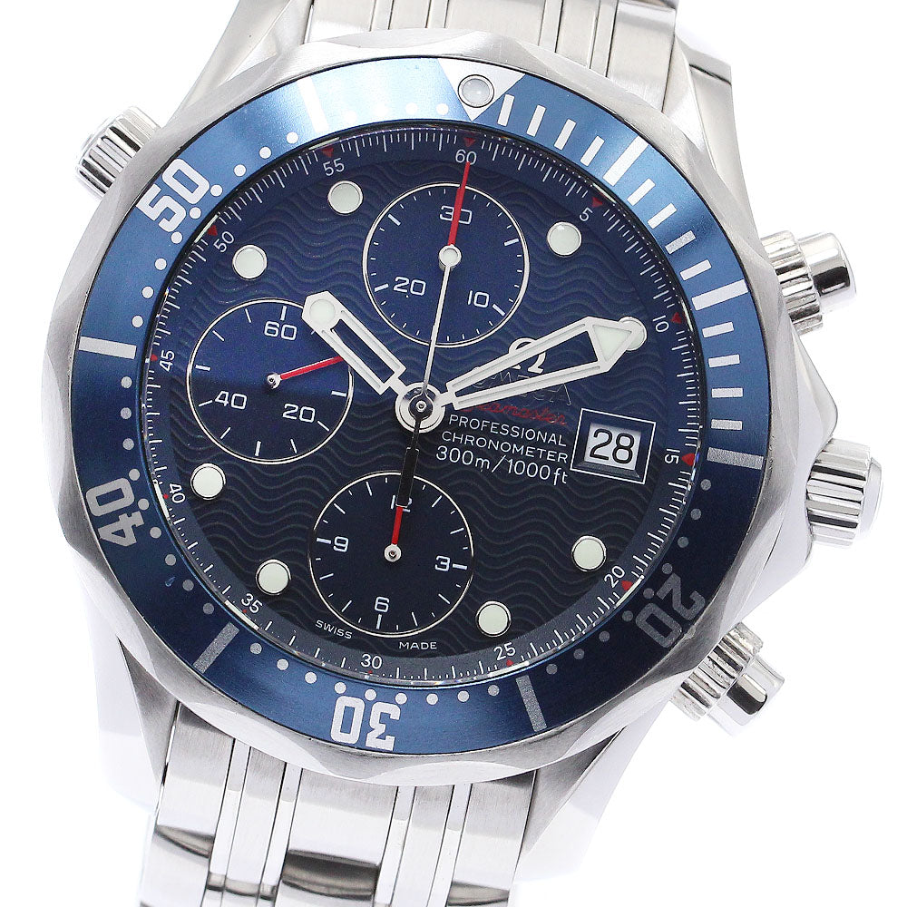OMEGA Seamaster300 2225.80 Chronograph Navy Dial Automatic Men's Watch_877415