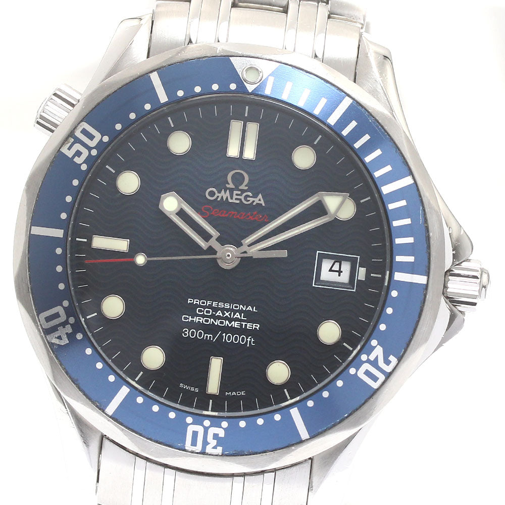 OMEGA Seamaster300 2220.80 Date Co-Axial Navy Dial Automatic Men's Watch_877422