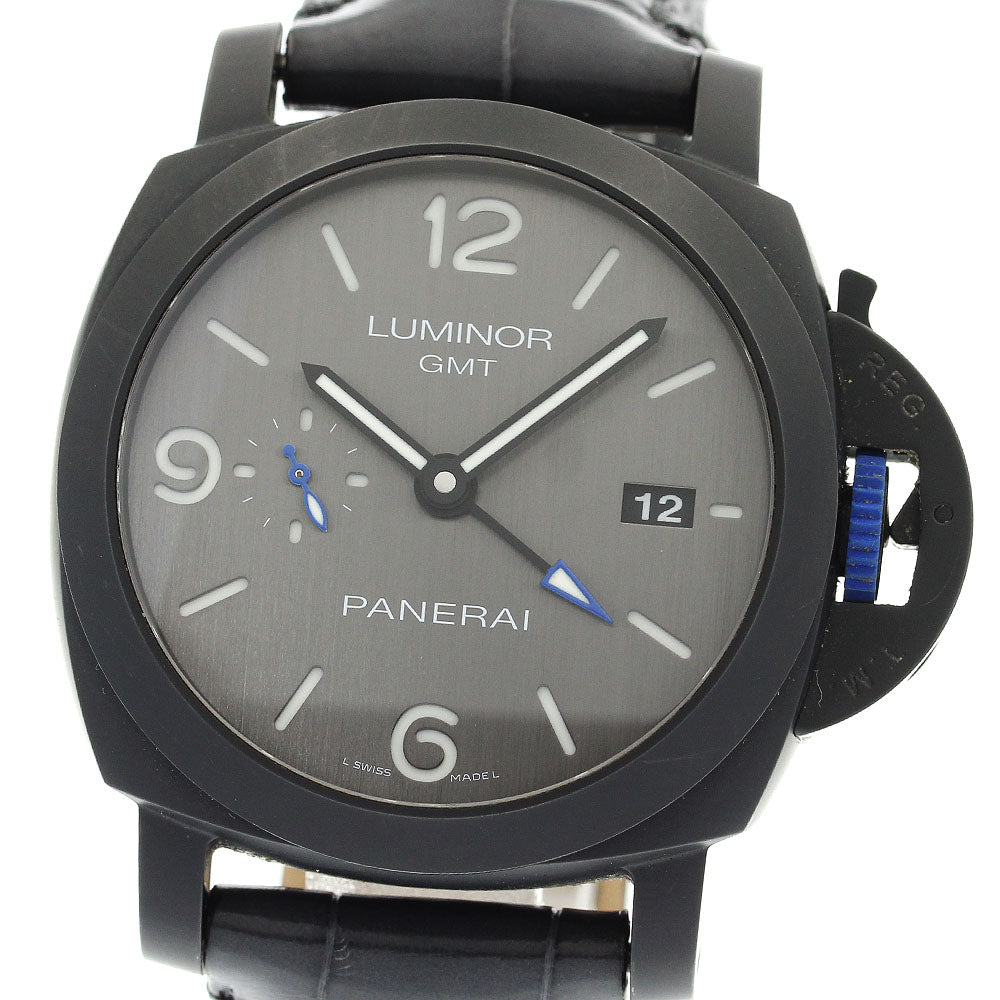PANERAI Luminor Base Bucherer Blue PAM01176 Date Small seconds GMT black Dial Automatic Men's Watch_877532