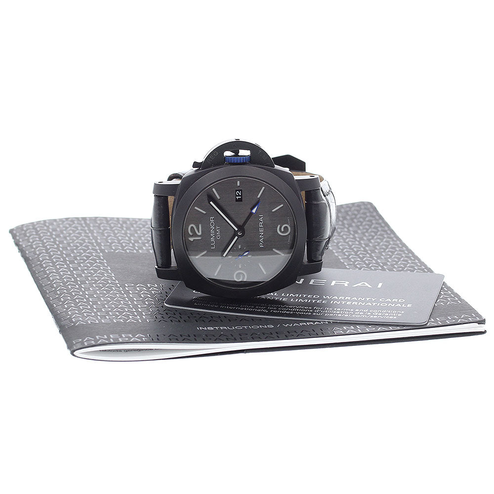 PANERAI Luminor Base Bucherer Blue PAM01176 Date Small seconds GMT black Dial Automatic Men's Watch_877532