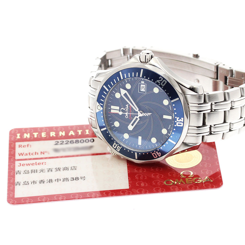 OMEGA Seamaster300 007 James Bond 2226.80 Date Navy Dial Automatic Men's_877547