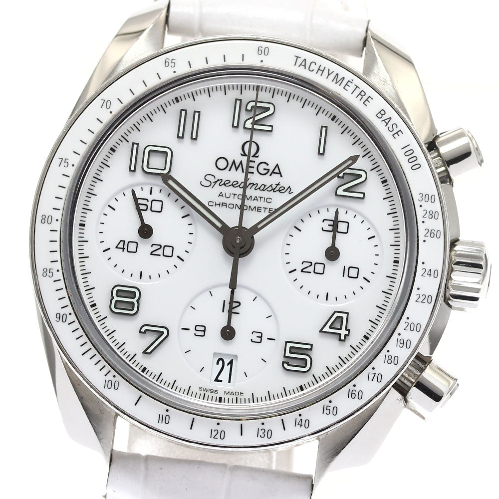 OMEGA Speedmaster 324.33.38.40.04.001 Date Chronograph white Dial Automatic Ladies Watch_877552