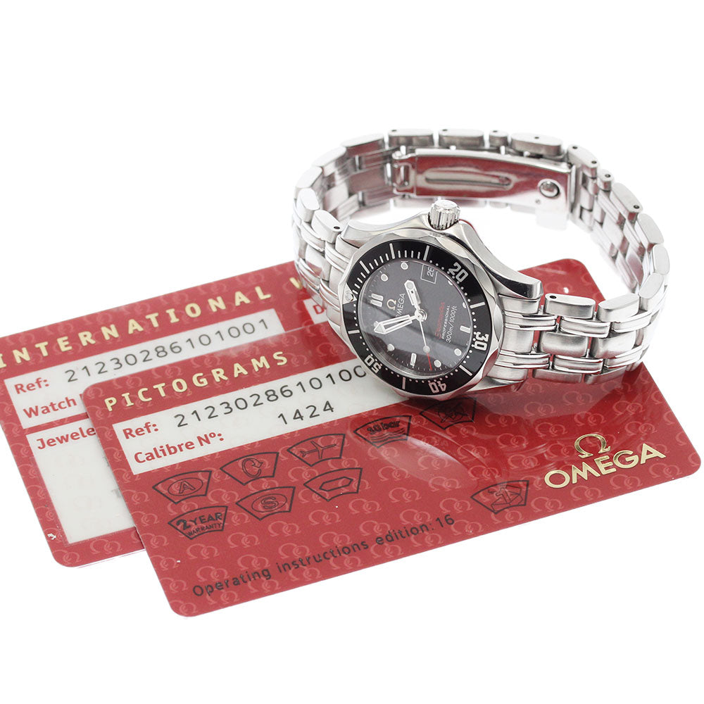 OMEGA Seamaster300 212.30.28.61.01.001 Date black Dial Quartz Ladies_877557