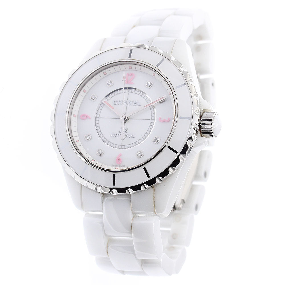 CHANEL J12 Pink light H4864 8P diamond White Dial Automatic Men's Watch_877601