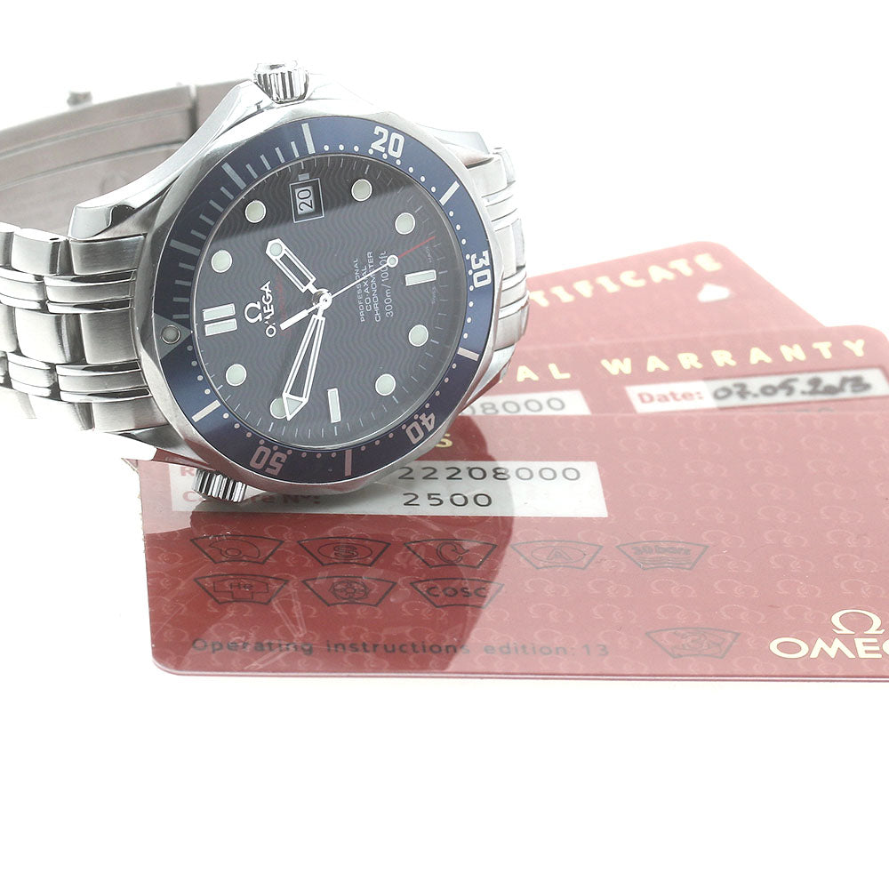 OMEGA Seamaster300 2220.80 Date Co-Axial Navy Dial Automatic Men's Watch_877604