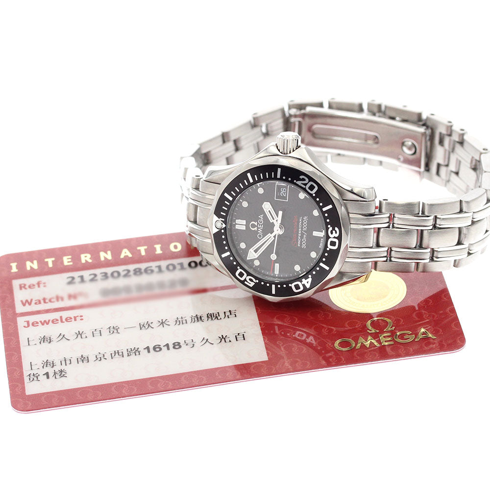 OMEGA Seamaster300 212.30.28.61.01.001 Date black Dial Quartz Ladies_877608