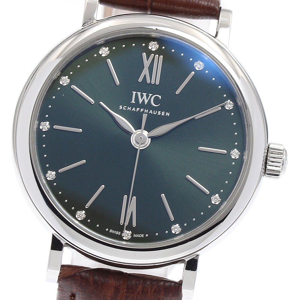 IWC Portofino Automatic 34 IW357405 12P diamond Moss green Dial Automatic_877628