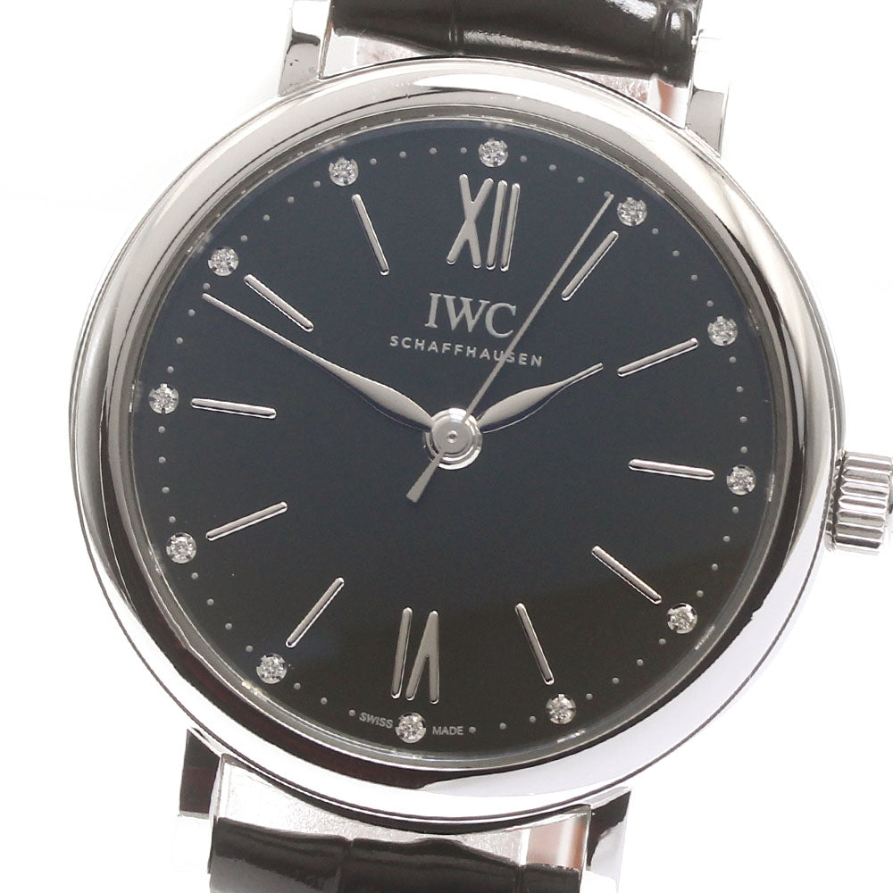 IWC SCHAFFHAUSEN Portofino Automatic 34 IW357405 12P diamond Moss green Dial Automatic Ladies Watch_877654