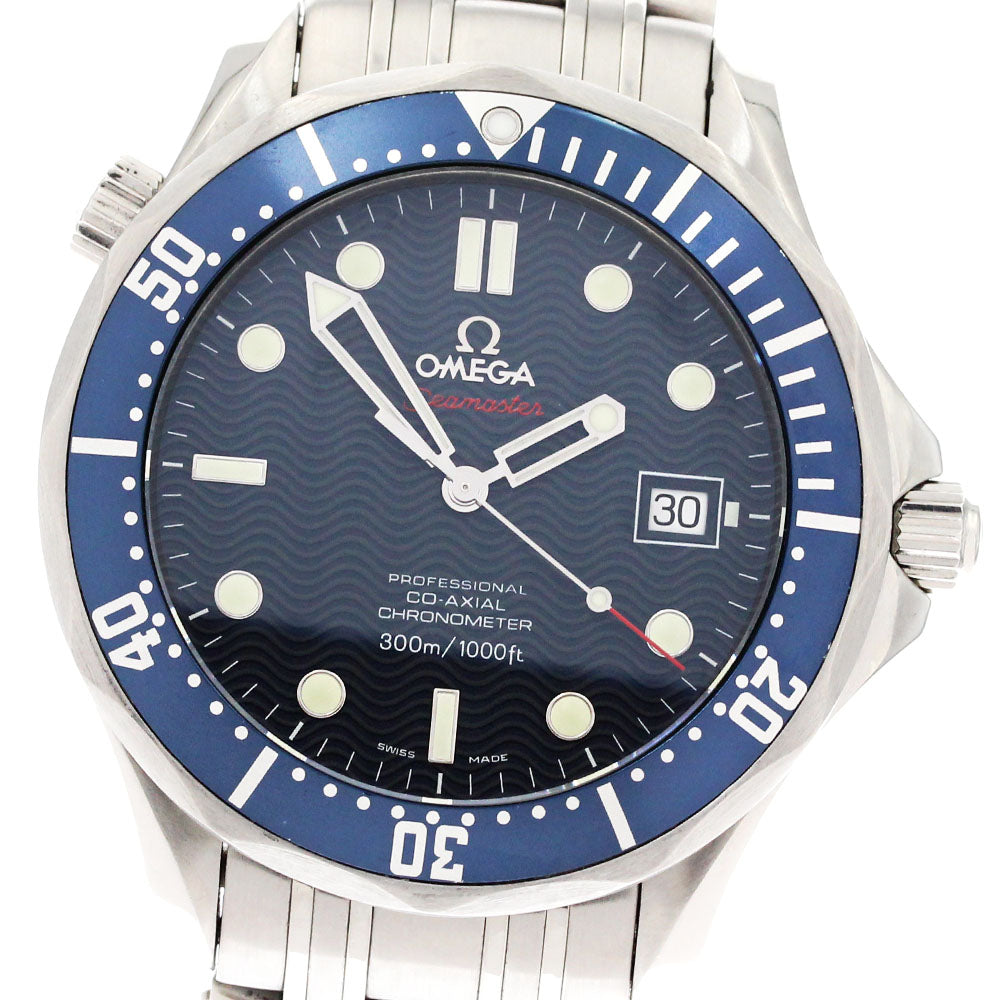 OMEGA Seamaster300 2220.80 Date Co-Axial Navy Dial Automatic Men's Watch_877655