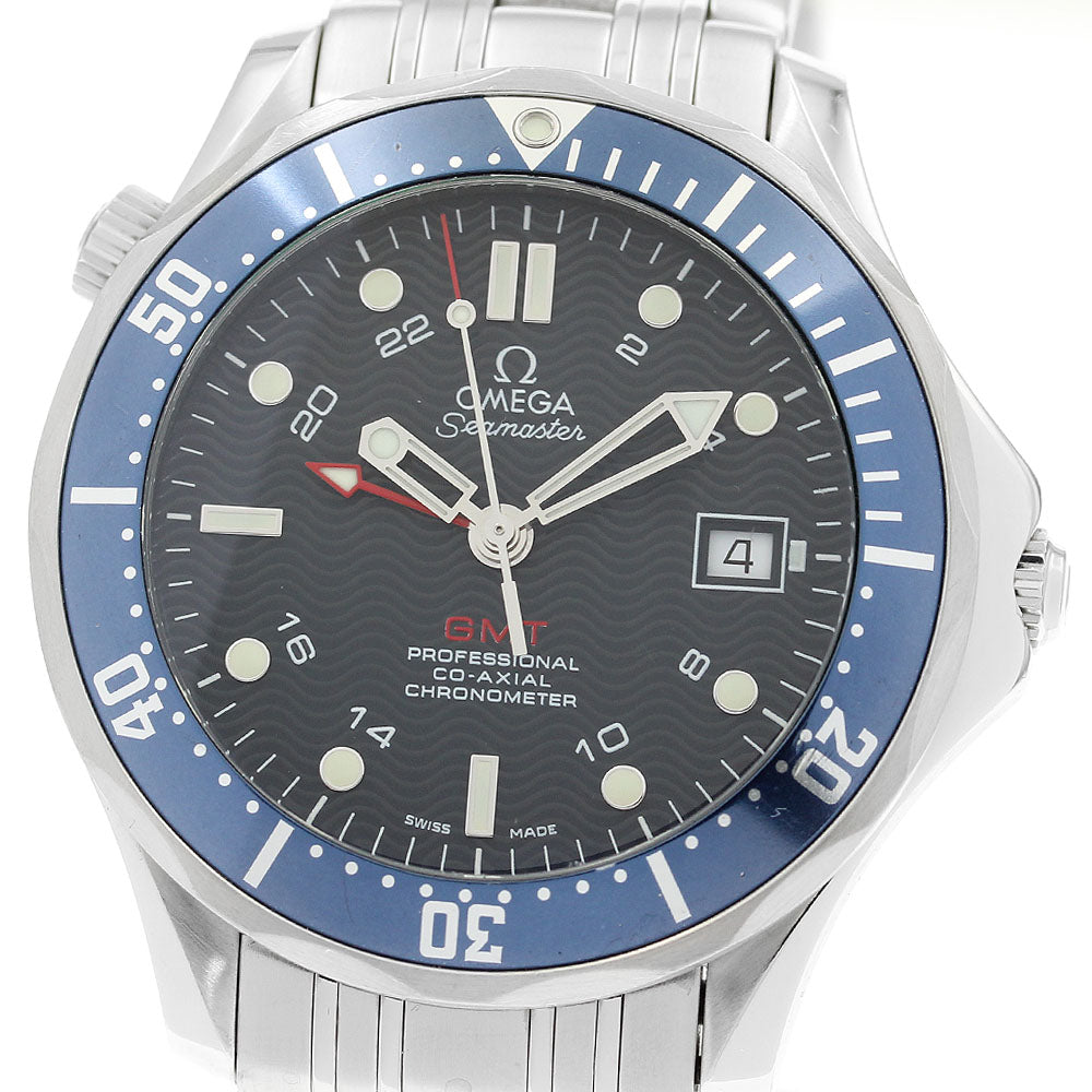 OMEGA Seamaster300 2535.80 GMT Navy Dial Automatic Men's Watch_877668