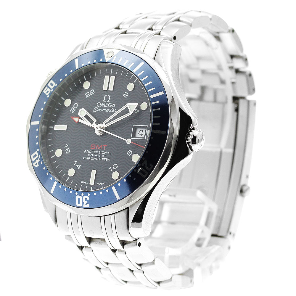 OMEGA Seamaster300 2535.80 GMT Navy Dial Automatic Men's Watch_877668
