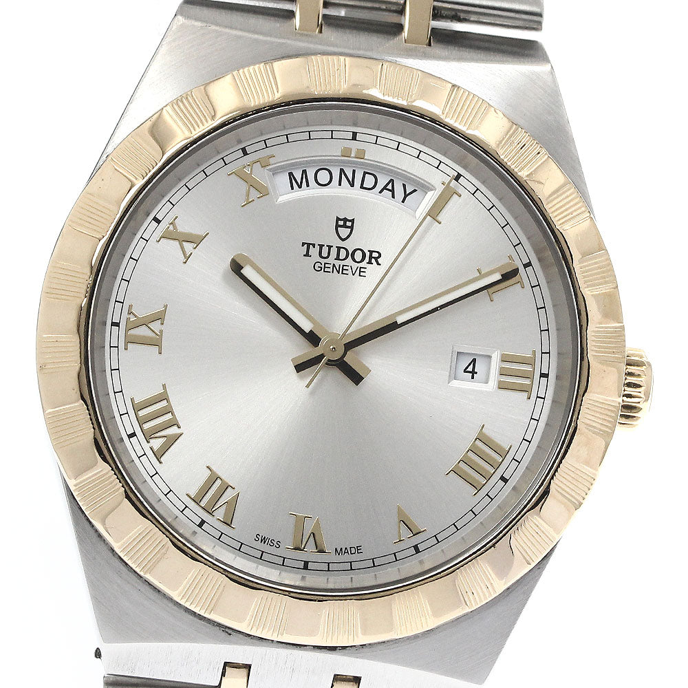 TUDOR Royal 28603 Day Date YG2 tone Silver Dial Automatic Men's Watch_877704