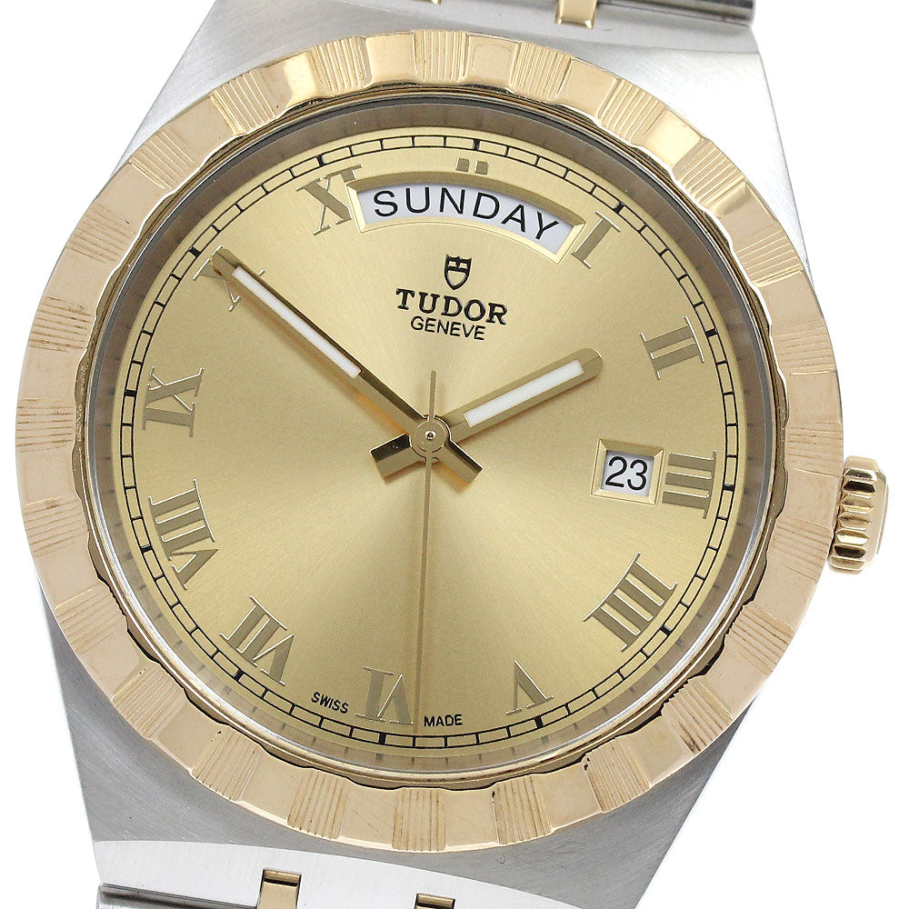 TUDOR Royal 28603 Day Date YG2 tone Gold Dial Automatic Men's Watch_877705