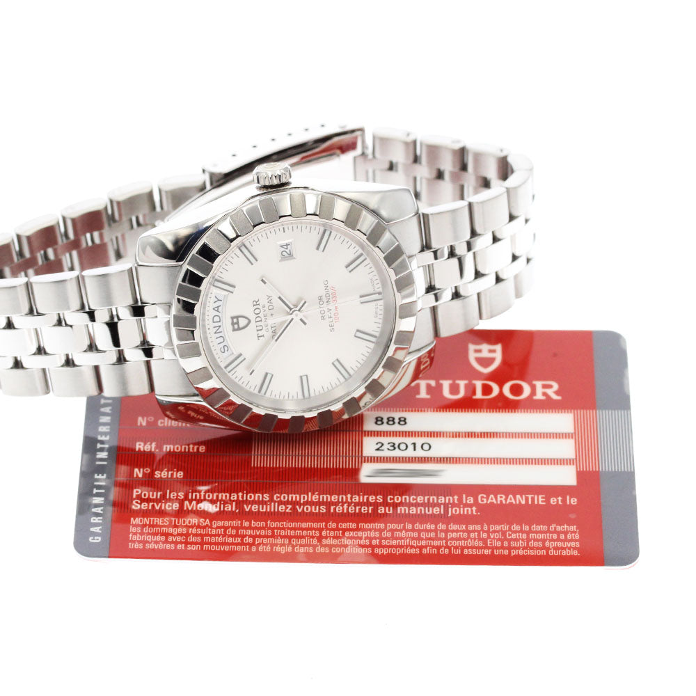 TUDOR Classic Date Day 23010 Silver Dial Automatic Men's Watch_877768