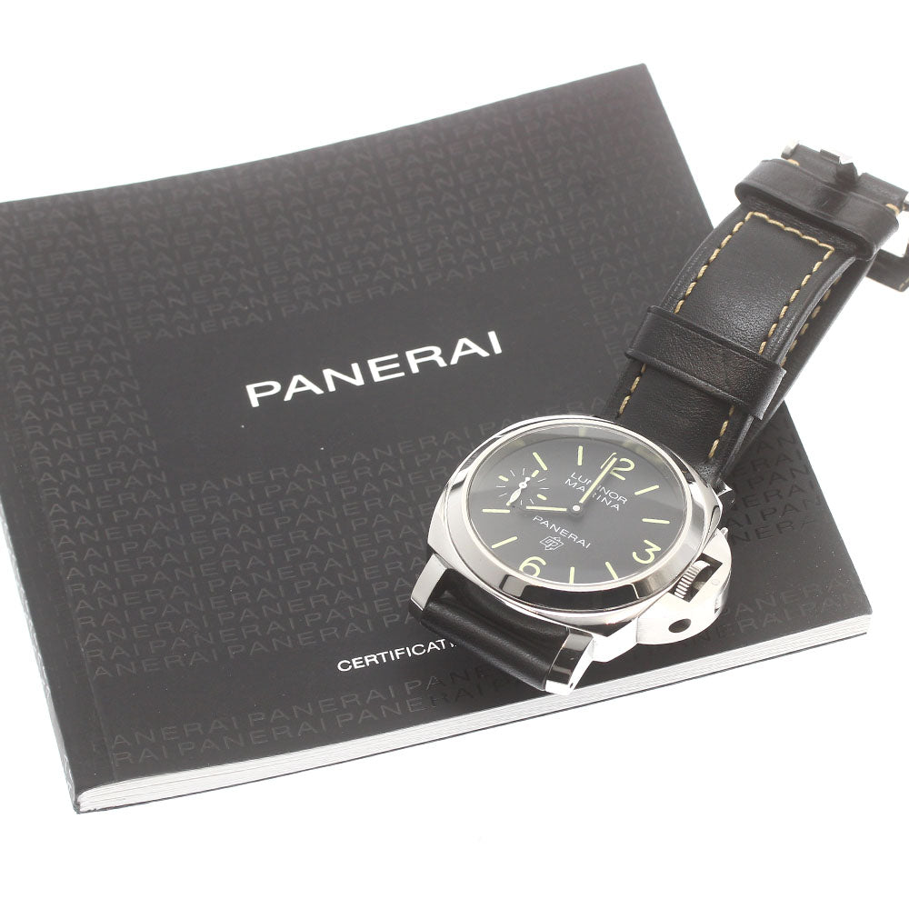 PANERAI Luminor marina logo PAM00776 black Dial Hand Winding Men's Watch_877781