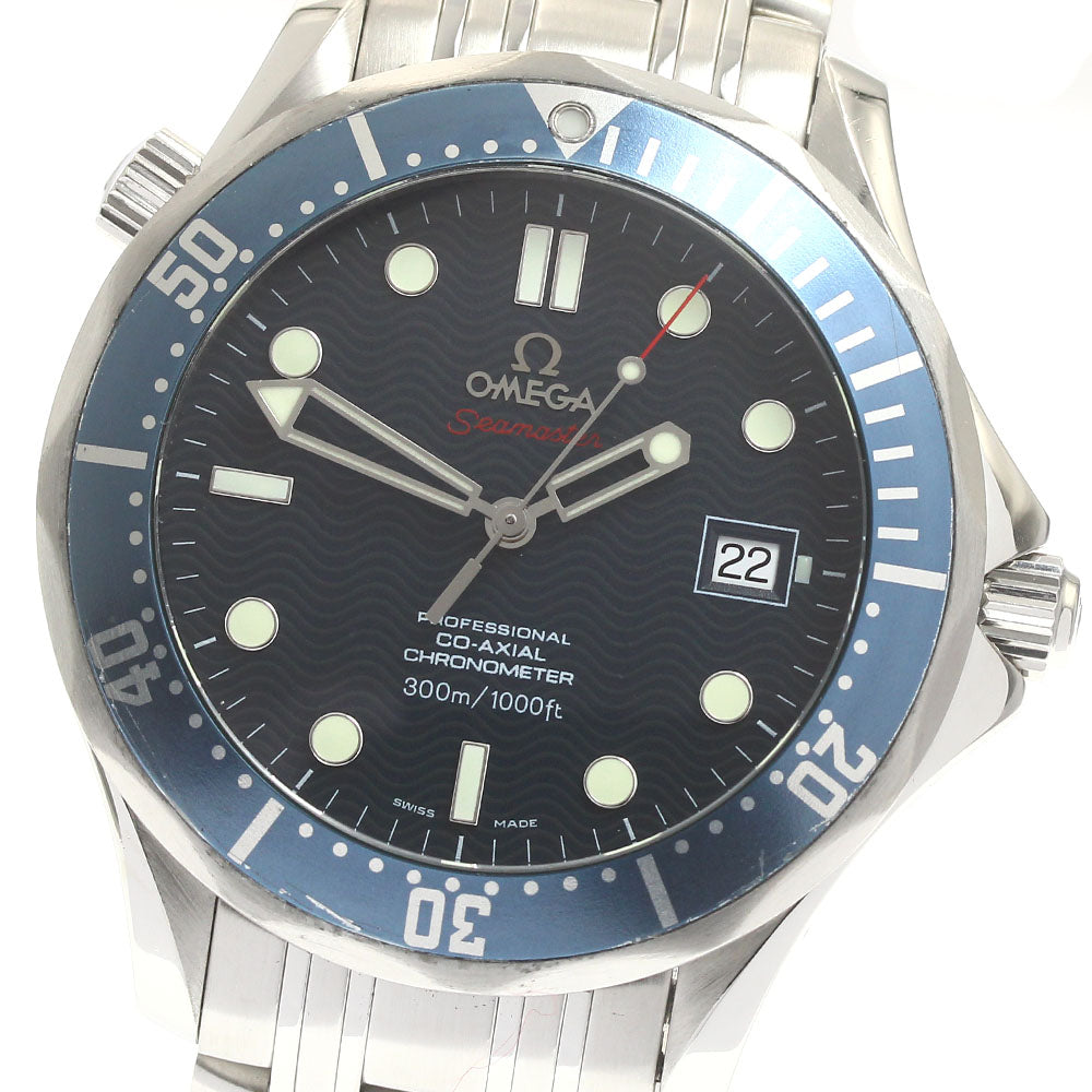 OMEGA Seamaster300 2220.80 Date Co-Axial Navy Dial Automatic Men's Watch_877800