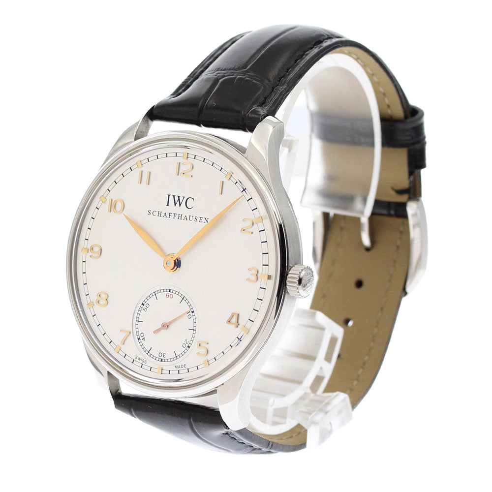 IWC SCHAFFHAUSEN Portugieser Handwind IW545408 Small seconds Silver Dial Hand Winding Men's Watch_877809