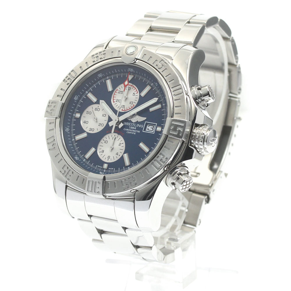 BREITLING Super Avenger II A13371 Chronograph Navy Dial Automatic Men's_877822