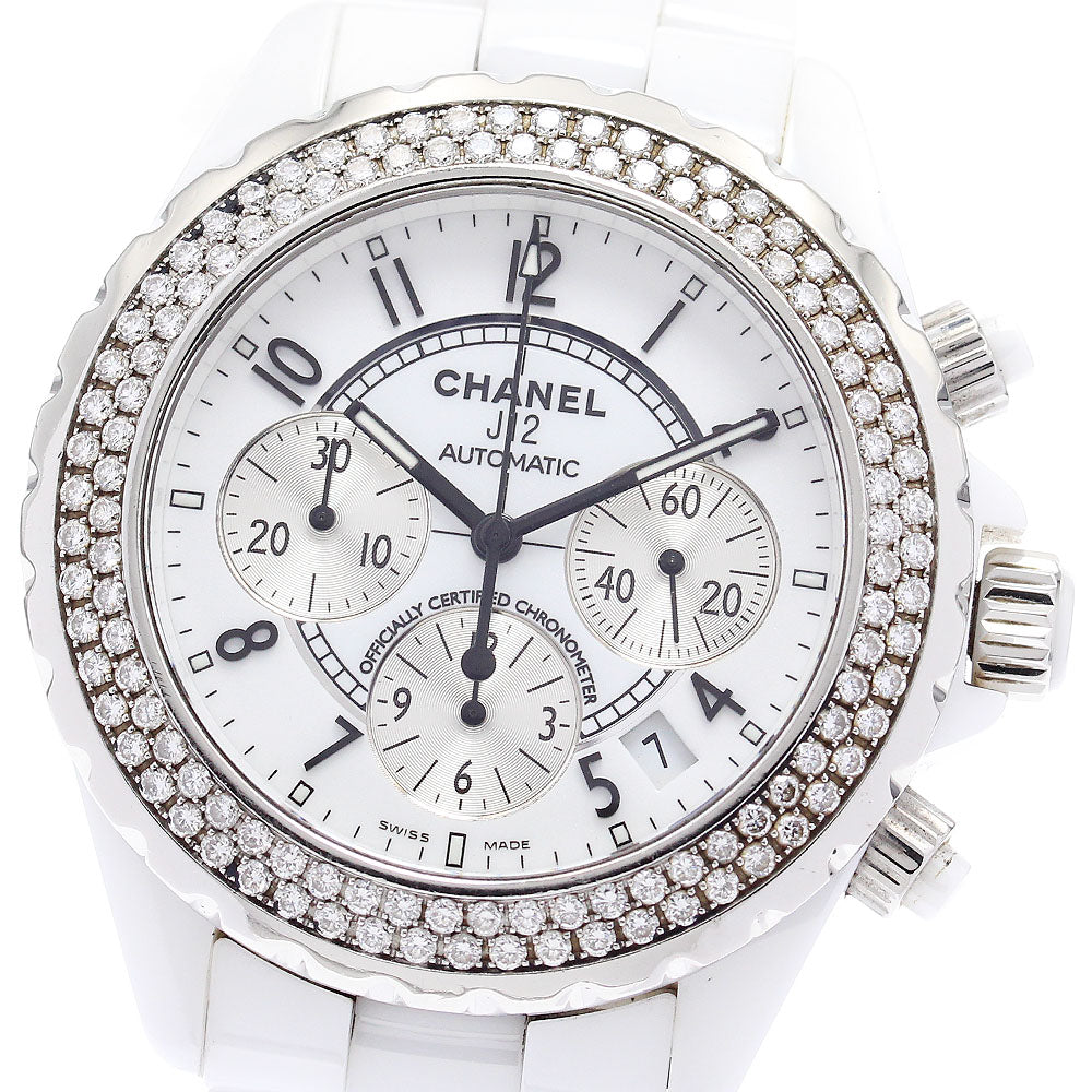 CHANEL J12 H1008 chronograph diamond bezel Automatic Men's Watch_877832