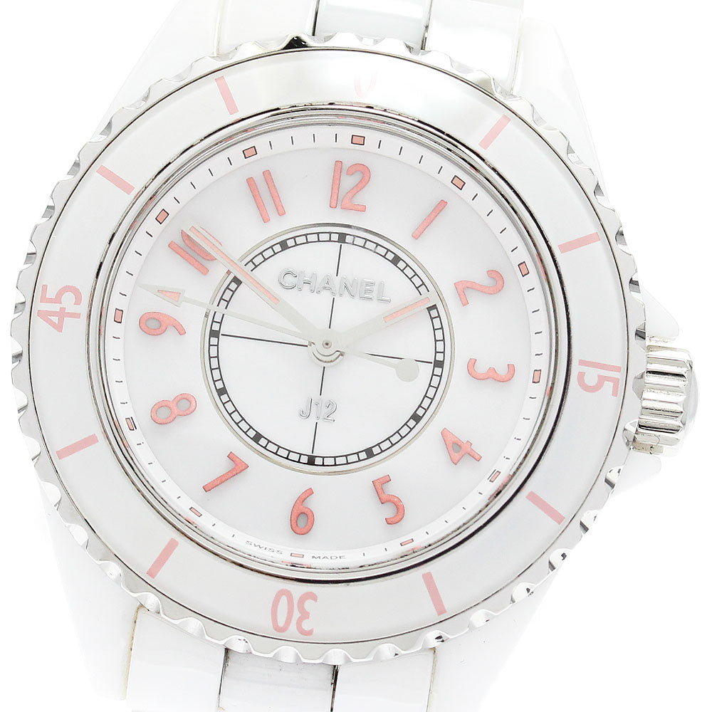 CHANEL J12 Pink Blush H6755 World limited 1200 white Dial Quartz Ladies_877860