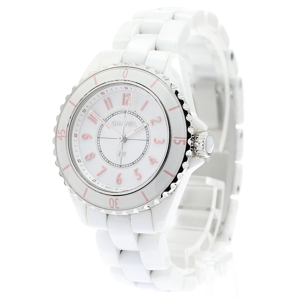 CHANEL J12 Pink Blush H6755 World limited 1200 white Dial Quartz Ladies_877860