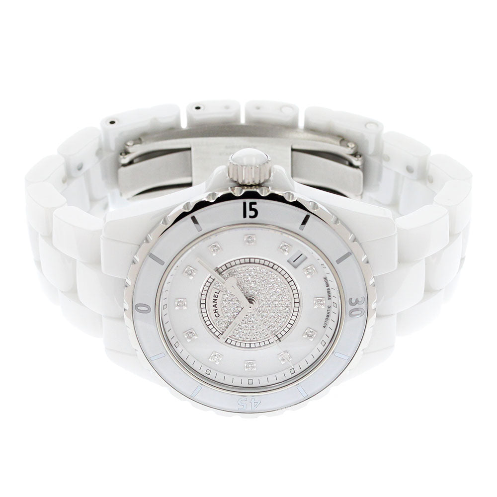 CHANEL J12 H1759 White Ceramic C12P Diamond Automatic Men's Watch_877884