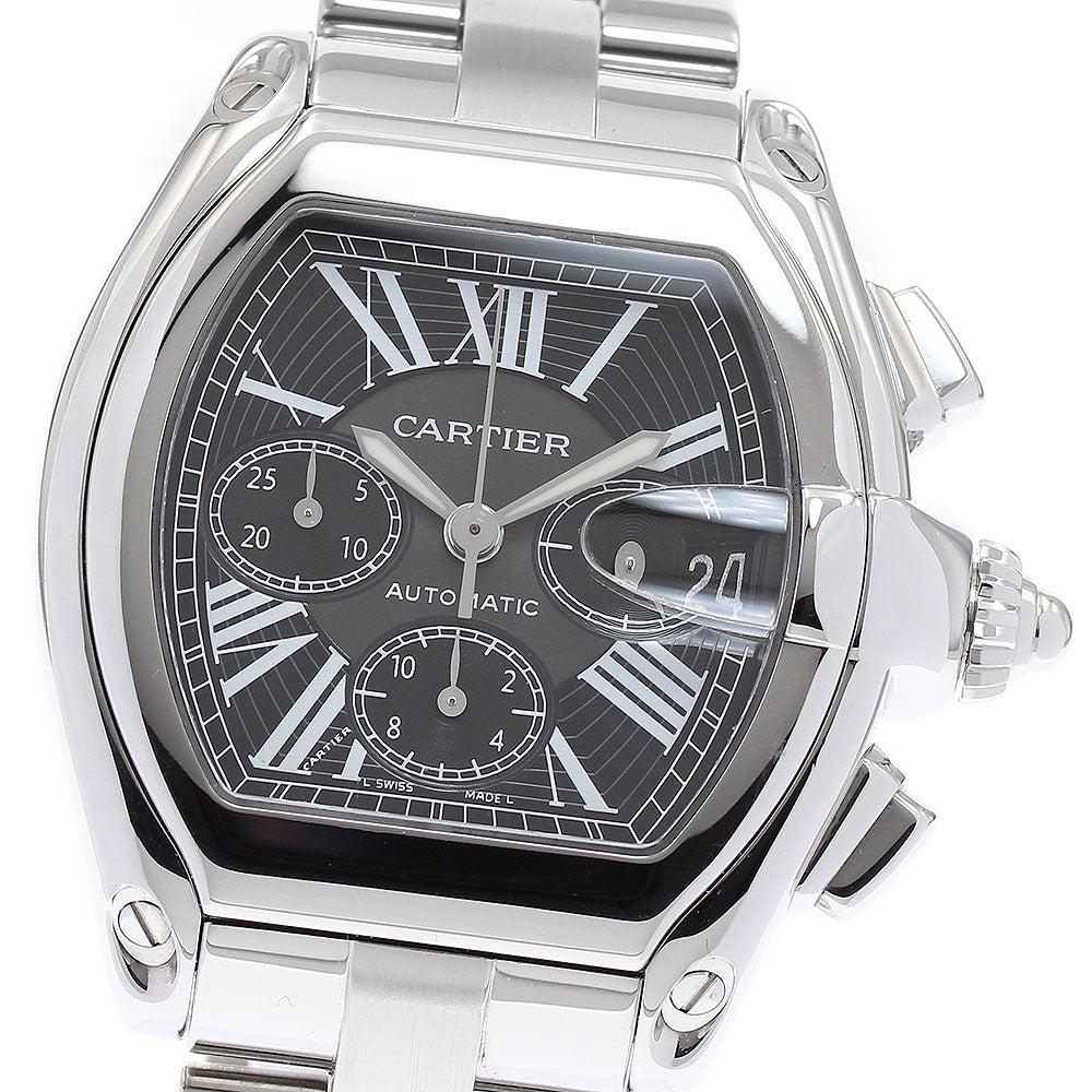 CARTIER Roadster Chronograph XL W62020X6 Black Dial Automatic Men's Watch_877913