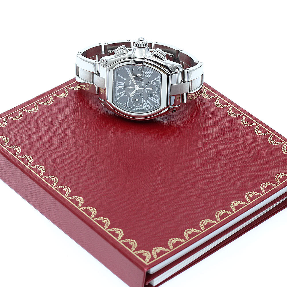CARTIER Roadster Chronograph XL W62020X6 Black Dial Automatic Men's Watch_877913