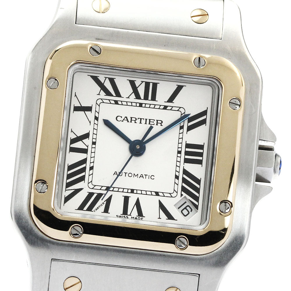 CARTIER Santos Galbee XL W20099C4 Date Silver Dial Automatic Men's Watch_877916