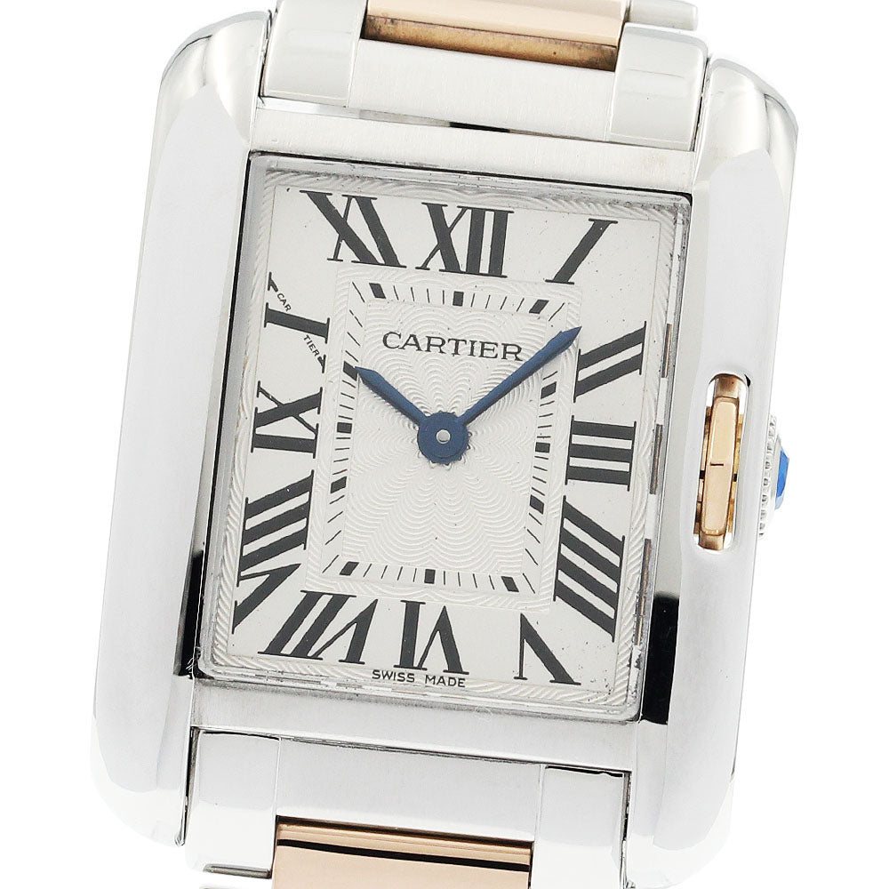 CARTIER Tank Anglaze SM W5310019 Silver Dial Quartz Ladies Watch_877923