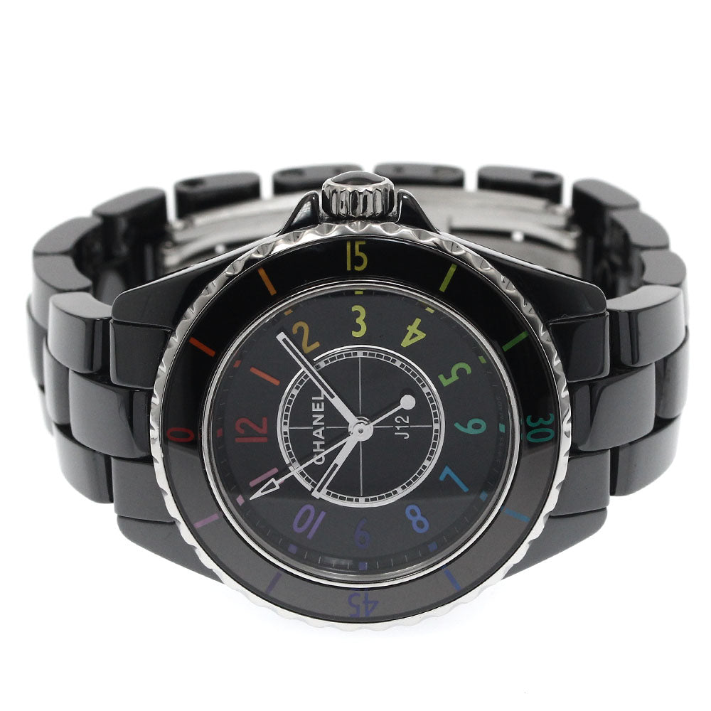 CHANEL J12 Electro H7121 Black ceramic Black Dial Quartz Ladies Watch_877990