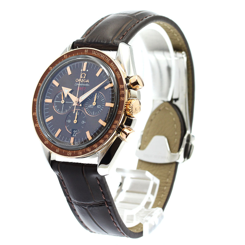 OMEGA Speedmaster Broad Arrow 321.93.42.50.13.001 Date Co-Axial Brown Dial Automatic Men's Watch_877997