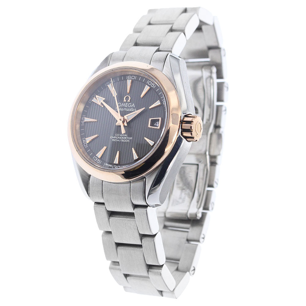 OMEGA Seamaster Aqua Terra 150M K18PGBezel Date Automatic Ladies Watch_878023