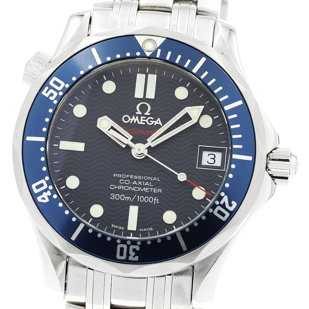 OMEGA Seamaster300 2222.80 Date Co-Axial Navy Dial Automatic Boy's Watch_878047