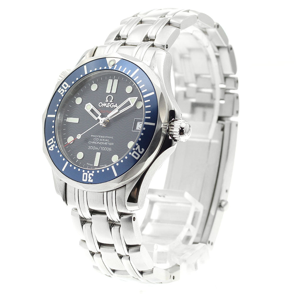 OMEGA Seamaster300 2222.80 Date Co-Axial Navy Dial Automatic Boy's Watch_878047