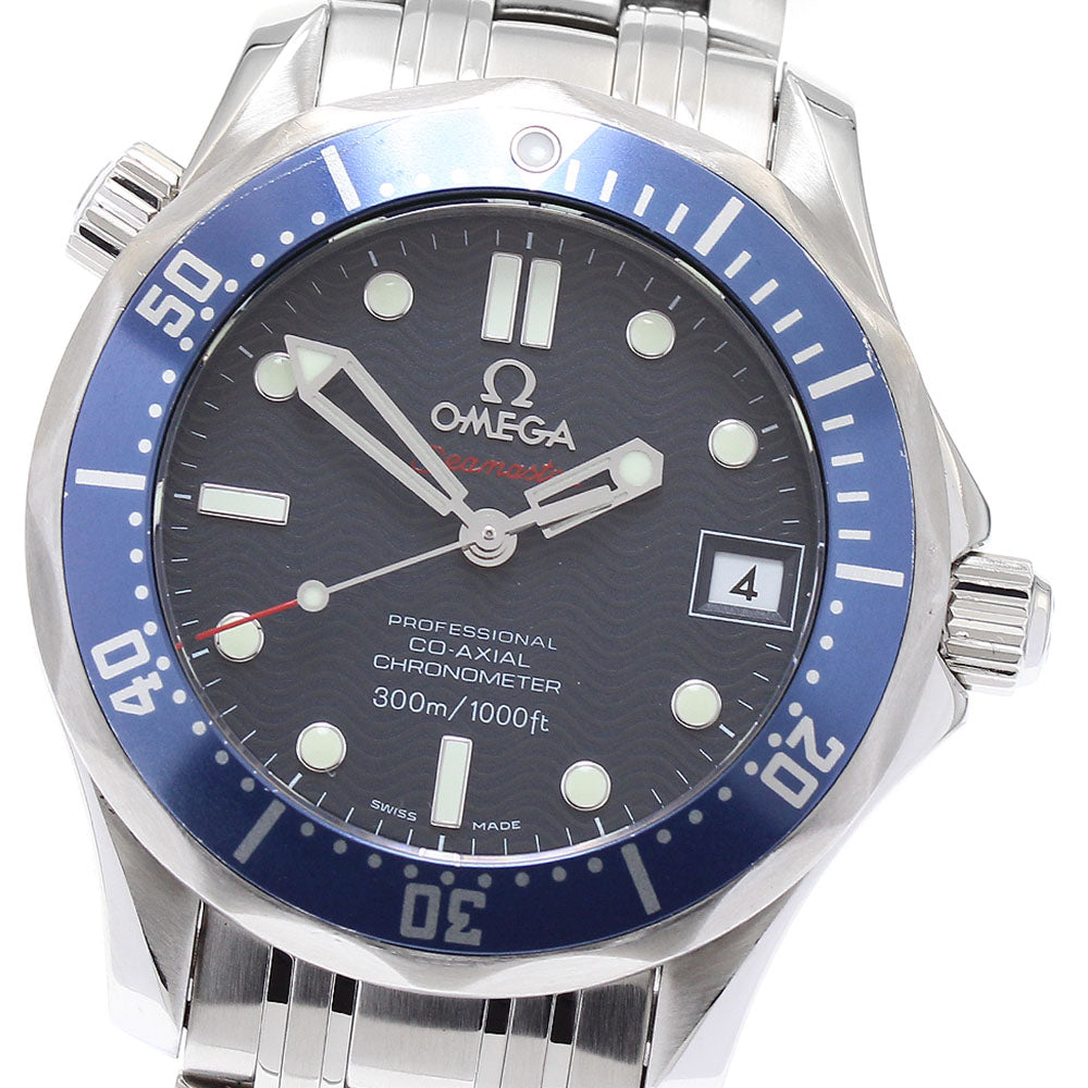 OMEGA Seamaster300 2222.80 Date Co-Axial Navy Dial Automatic Boy's Watch_878071