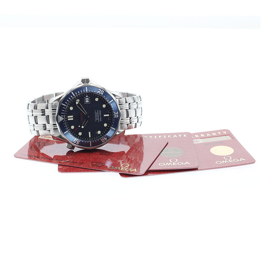 OMEGA Seamaster300 2220.80 Date Co-Axial Navy Dial Automatic Men's Watch_878085