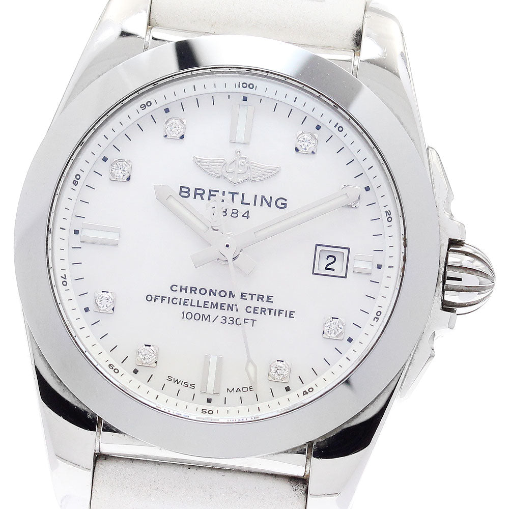 BREITLING Galactic 29 Sleek T W72348 Date White shell Dial Quartz Ladies_878128
