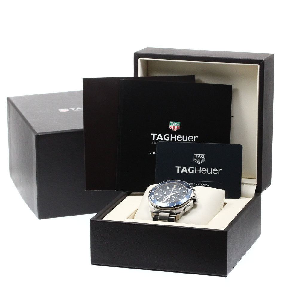 TAG HEUER Aqua racer CAY111B Chronograph Date blue Dial Quartz Men's_878155